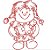 Matriz Bordado Boneca De Pano Redwork Delicada - Imagem 5