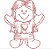 Matriz Bordado Boneca De Pano Redwork Delicada - Imagem 7