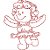 Matriz Bordado Boneca De Pano Redwork Delicada - Imagem 4