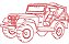 Matriz Bordado Conjunto Jeeps Contorno - Imagem 1
