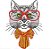 Matriz Bordado Gatos De Óculos - Imagem 4