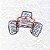 Matriz Bordado Monster Trucks Contorno - Imagem 1
