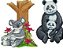 Matriz Bordado Pandas E Koalas - Imagem 1