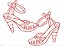 Matriz Bordado Sapatos E Sandálias Redwork - Imagem 8