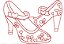 Matriz Bordado Sapatos E Sandálias Redwork - Imagem 1