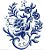 Matriz Bordado Coleção Floral Azul - Imagem 3