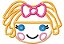 Matriz Bordado Aplique Rosto Lalaloopsy - Imagem 2