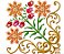 Matriz Bordado Cantos Florais Para Guardanapo - Imagem 2