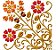 Matriz Bordado Cantos Florais Para Guardanapo - Imagem 1