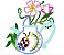 Matriz Bordado Aplique Regador Com Flores Alegre - Imagem 6