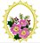 Matriz Bordado Flores Na Moldura - Imagem 3