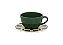 Xícara Chá Cerâmica 200mL com Pires Unni Piastrella Oxford - Imagem 1