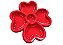 Petisqueira Plástica em Formato de Trevo Vermelha Keita - Imagem 1