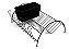 Escorredor de Louças Arco Aço Cromado Pintado Preto com Porta Talheres Preto Stolf - Imagem 1
