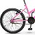 Bicicleta Aro 20 Dks Infantil Menina Criança Mtb Com Cesta - Rosa Claro - Imagem 3