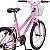 Bicicleta Aro 20 Dks Infantil Menina Criança Mtb Com Cesta - Rosa Claro - Imagem 6