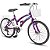 Bicicleta Feminina Infantil Aro20 Dks Dolphin C/Marcha Cesta - Roxo/ Branco - Imagem 1