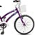 Bicicleta Feminina Infantil Aro20 Dks Dolphin C/Marcha Cesta - Roxo/ Branco - Imagem 5
