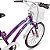 Bicicleta Feminina Infantil Aro20 Dks Dolphin C/Marcha Cesta - Roxo/ Branco - Imagem 6
