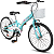 Bicicleta Feminina Infantil Aro 20 Dks Mindy C/Marcha Cesta - Azul Tiffany/ Branco - Imagem 1