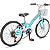 Bicicleta Feminina Infantil Aro 20 Dks Mindy C/Marcha Cesta - Azul Tiffany/ Branco - Imagem 3