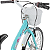 Bicicleta Feminina Infantil Aro 20 Dks Mindy C/Marcha Cesta - Azul Tiffany/ Branco - Imagem 4