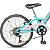 Bicicleta Feminina Infantil Aro 20 Dks Mindy C/Marcha Cesta - Azul Tiffany/ Branco - Imagem 5