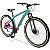 Bicicleta Mountain Bike Safe Aro 29 Nº One 21 Marchas Freio à Disco - Azul Tiffany + Rosa Chiclete - Imagem 1