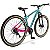 Bicicleta Mountain Bike Safe Aro 29 Nº One 21 Marchas Freio à Disco - Azul Tiffany + Rosa Chiclete - Imagem 3