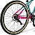 Bicicleta Mountain Bike Safe Aro 29 Nº One 21 Marchas Freio à Disco - Azul Tiffany + Rosa Chiclete - Imagem 4