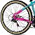 Bicicleta Mountain Bike Safe Aro 29 Nº One 21 Marchas Freio à Disco - Azul Tiffany + Rosa Chiclete - Imagem 5