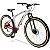 Bicicleta Mountain Bike Safe Aro 29 Nº One 21 Marchas Freio à Disco - Branco + Vermelho - Imagem 1
