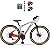Bicicleta Mountain Bike Safe Aro 29 Nº One 21 Marchas Freio à Disco - Branco + Vermelho - Imagem 2