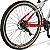 Bicicleta Mountain Bike Safe Aro 29 Nº One 21 Marchas Freio à Disco - Branco + Vermelho - Imagem 4