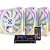 Kit Cooler Fan ARGB Fortrek Frosty Branco Com Controladora/Controle - Imagem 1