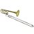 Trombone De Vara Com Rotor Tb 200vr Laqueado Dourado Com Case New York - Imagem 1