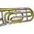 Trombone De Vara Com Rotor Tb 200vr Laqueado Dourado Com Case New York - Imagem 3