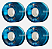 RODAS DE SKATE POWELL PERALTA BLUE CRUISER TRANSPARENTE 63MM 80A - Imagem 1