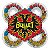 RODAS DE SKATE BULLET RIOT WHITE VOMITS 97A SLIME BALLS 60mm - Imagem 2
