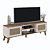 Rack Tela 3D 180cm para TV até 75 Polegadas Charlotte - Pinho / Off White - Imagem 1