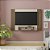 Painel de TV 120cm até 47 Polegadas Cine - Pinho Ripado 3D / Off White - Imagem 2