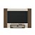 Painel de TV 120cm até 47 Polegadas Cine - Pinho Ripado 3D / Off White - Imagem 1
