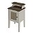 Mesa de Apoio Tela 3D Charlotte - Pinho / Off White - Imagem 7
