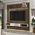 Painel com LED 183cm para TV até 75 Polegadas Belluno - Pinho Ripado 3D / Off White - Imagem 2