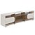 Rack 220cm para TV até 86 Polegadas Elegance - Off White / Pinho Ripado 3D - Imagem 5