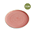 SET COM 2 PRATOS DE SOBREMESA ESPIRAL ROSA - Imagem 1