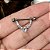 Piercing Mamilo Haste Meia Argola Crav Prata - Imagem 5