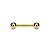 Piercing Microbell Reto PVD Dourado - Imagem 1