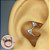 Piercing Orelha Daith Argola Gatinho Prateado - Imagem 1