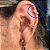 Piercing Nariz Orelha Helix Argola Torção Cravejada ZC Média Dourada - Imagem 3